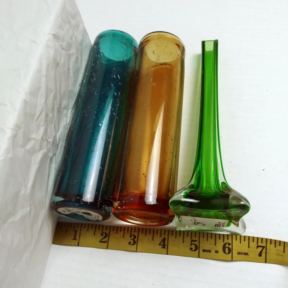 Bund Vases Glass Vintage Bud Vases Bundle Of 3